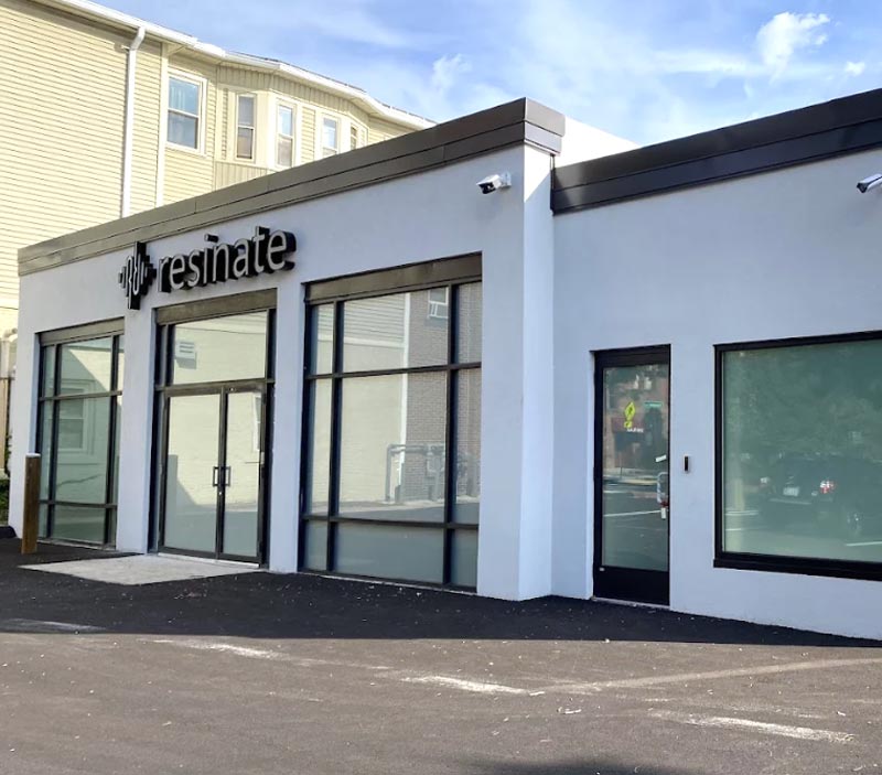 Front of Resinate Northampton Dispensary Location Building